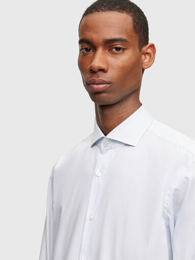 Shirt in striped cotton - 4