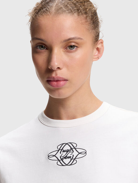Cotton T-shirt with an embroidered logo - 4