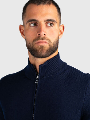 Merino wool cardigan with zip - 3