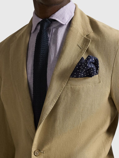 Single-breasted linen jacket - 4