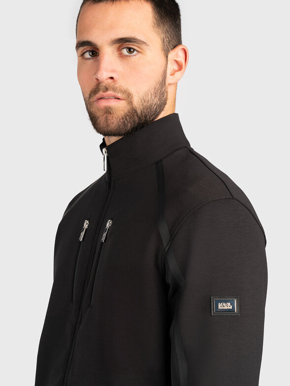 Black sweatshirt with accent zips - 3