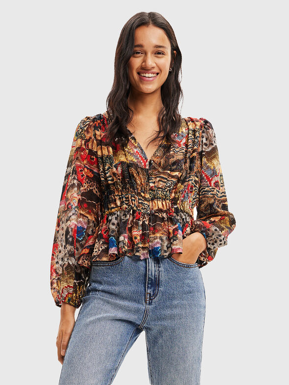 Multicolored blouse - 1
