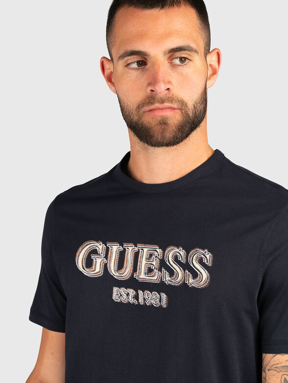 Slim T-shirt with logo embroidery - 4