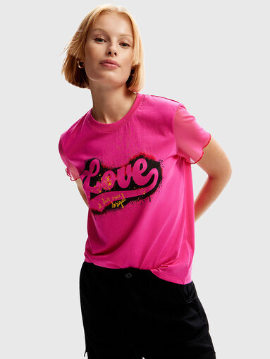 T-shirt with graffiti print - 4