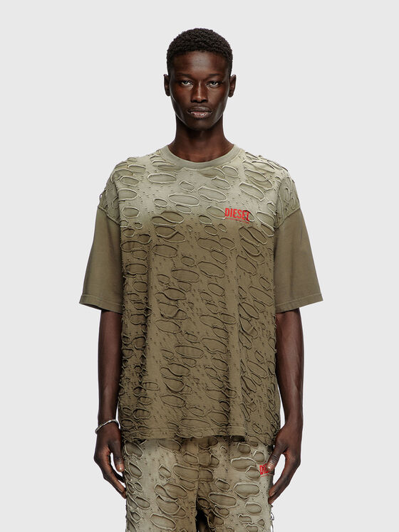 T-BOXT-R29 T-shirt with accent rips - 1