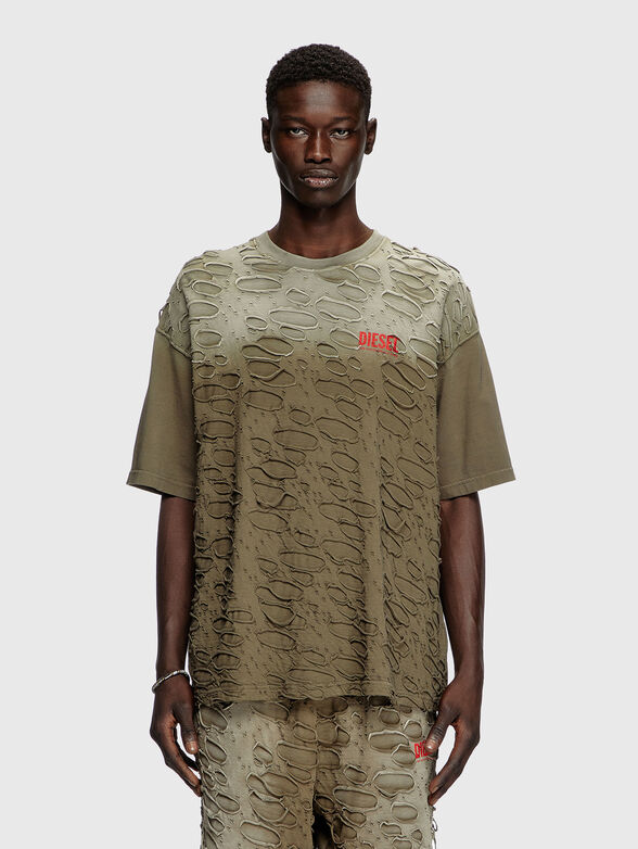 T-BOXT-R29 T-shirt with accent rips - 1