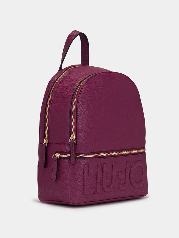 Backpack with embossed logo and pendant - 3