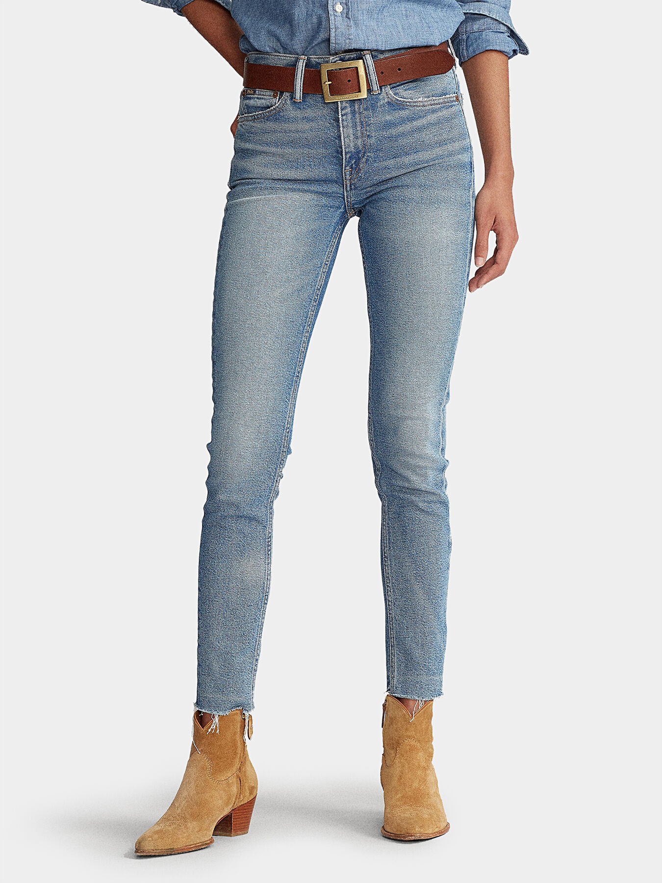 Lauren Ralph Lauren Stretch Mid Rise Skinny Pants | Dillard's