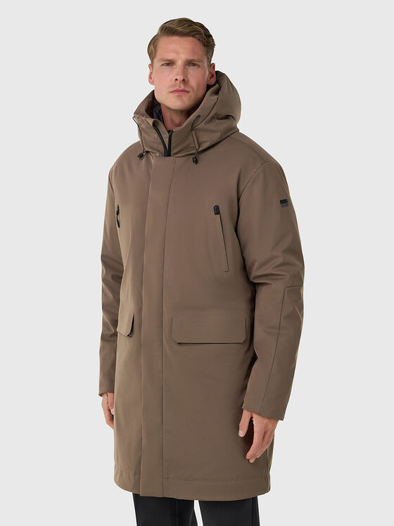 Подплатено яке в кафяв цвят - 1