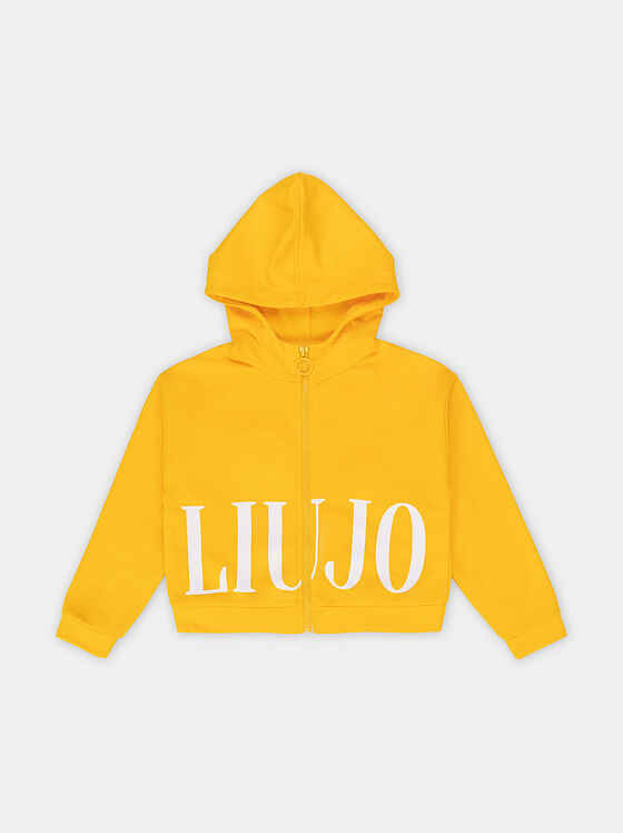 Green sweatshirt with logo print - 1