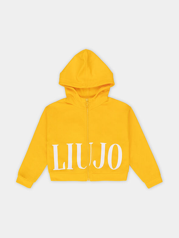 Green sweatshirt with logo print - 1