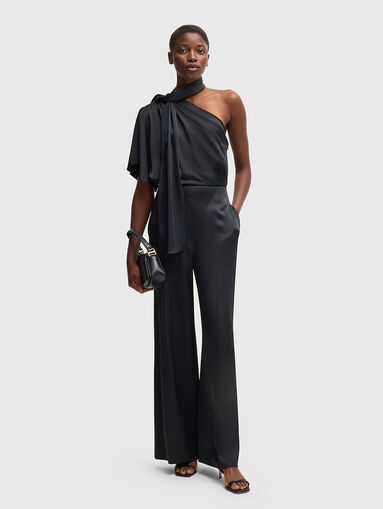 One shoulder jumpsuit with wide legs - 5