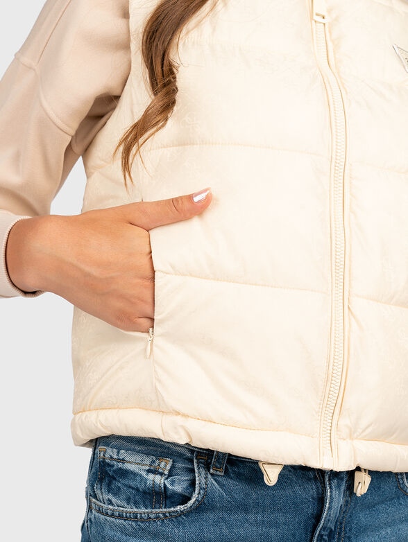 Quilted vest with monogram print - 5