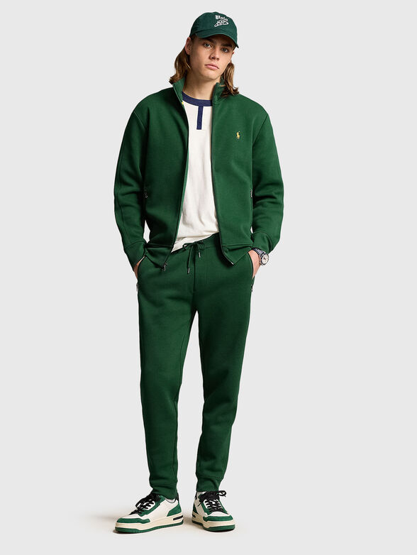 Green zip up sweatshirt - 2