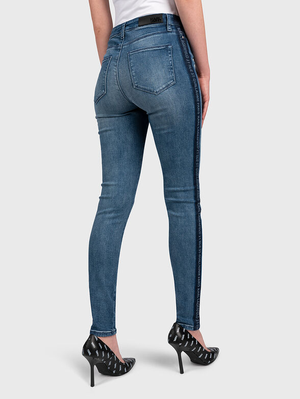 Skinny jeans with branded logo straps - 2