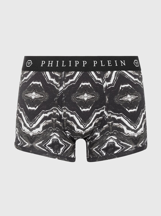 Black boxers with abstract print - 1