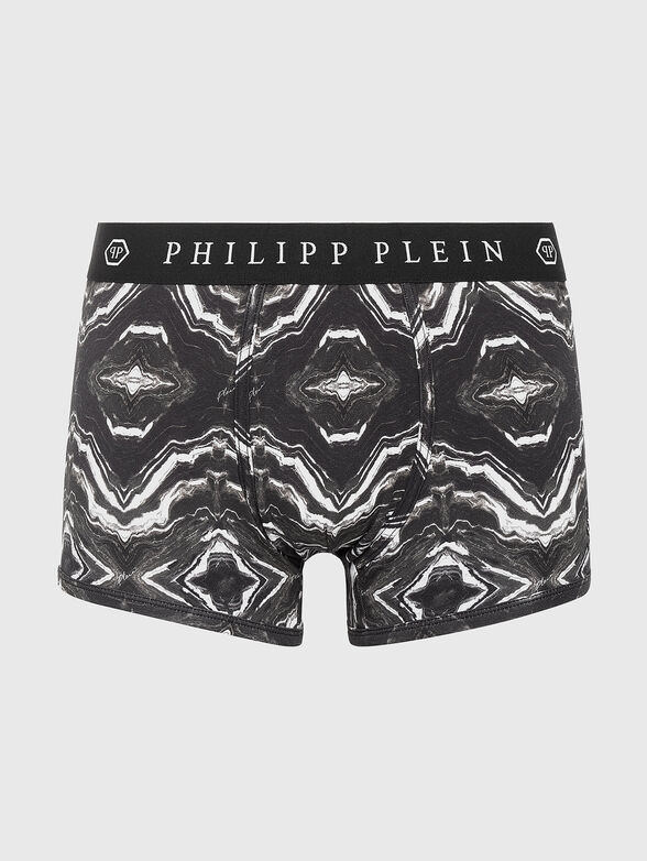 Black boxers with abstract print - 1
