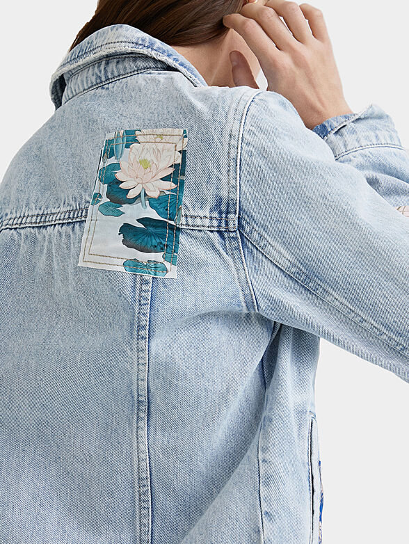 Denim jacket with art accents - 4
