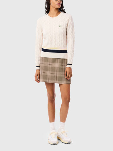Cotton plaid mini skirt - 4