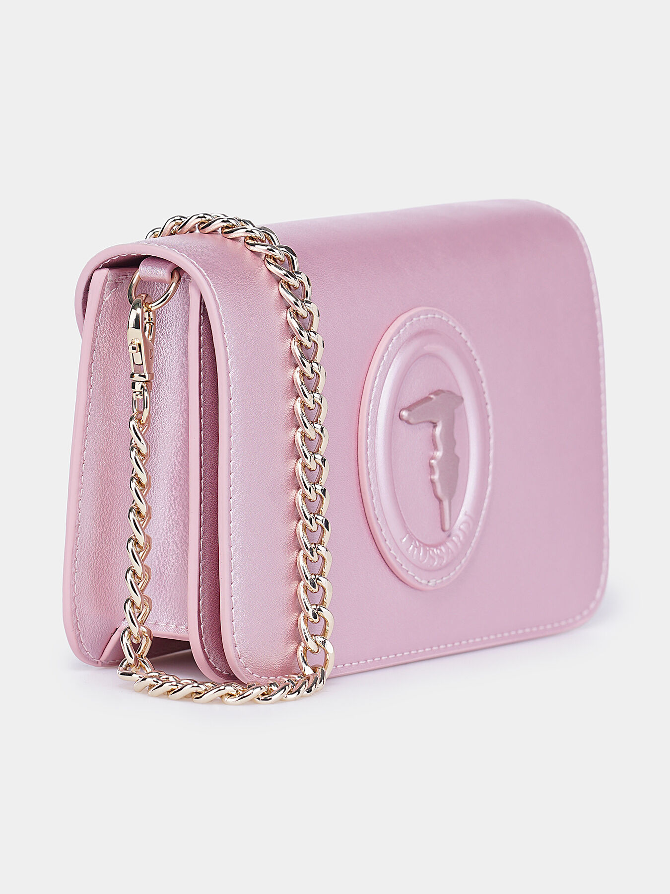 BLOSSOM Clutch with logo patch brand TRUSSARDI Globalbrandsstore en