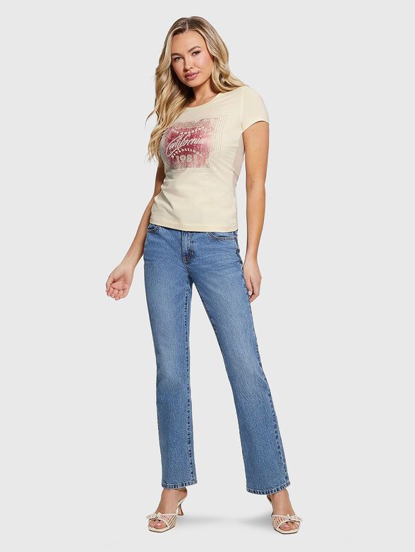 T-shirt with applique rhinestones - 4