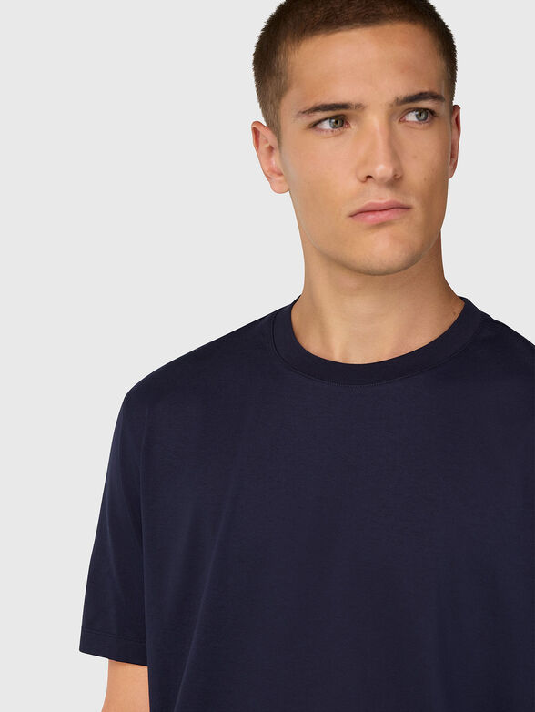 Cotton and silk T-shirt - 4