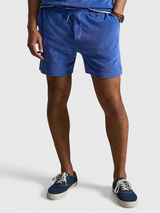 Къси панталони в син цвят - 1