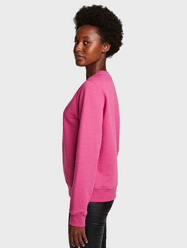 Cotton sweatshirt with textured logo - 4