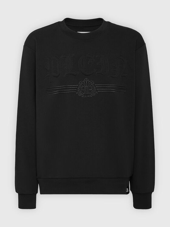 Суитшърт с овално деколте GOTHIC P в черно  - 1