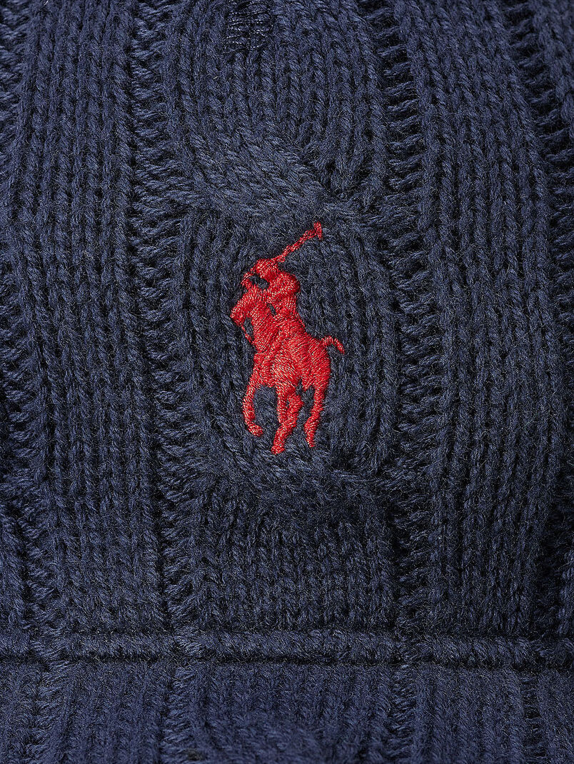 Wool baseball cap with logo embroidery - 3