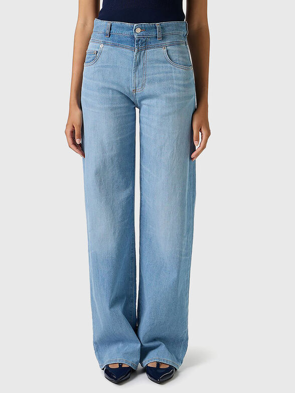 High waisted logo jeans - 1