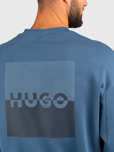 Cotton sweatshirt with accent back - 5