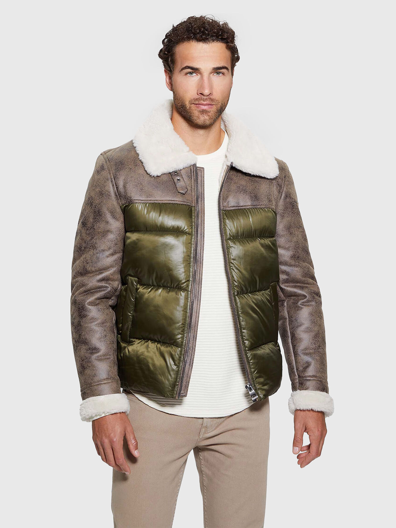 Jacket with removable hood brand GUESS Globalbrandsstore en
