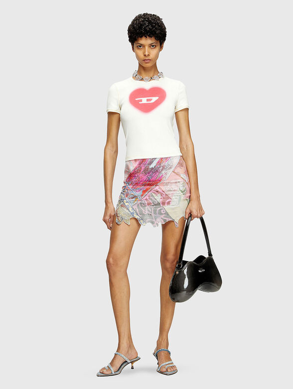 T-ELE beige T-shirt with washed effect - 2