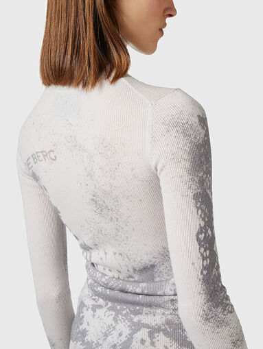 Slim wool dropped turtleneck sweater - 4