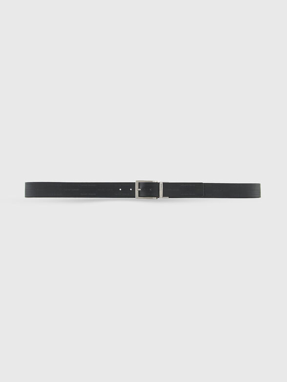 Reversible leather belt with embossed logo - 3
