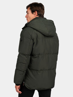 Black padded jacket with hood - 4