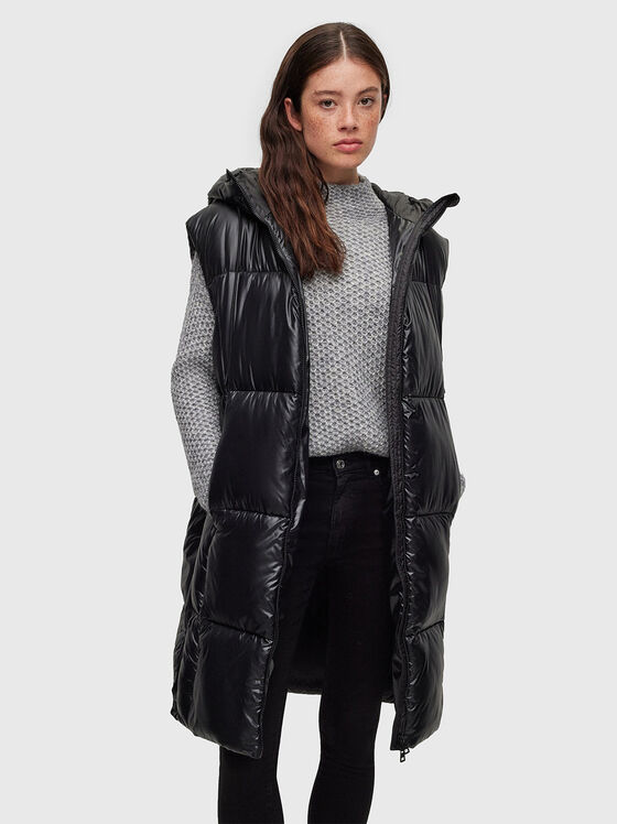 Padded vest with logo patch - 1