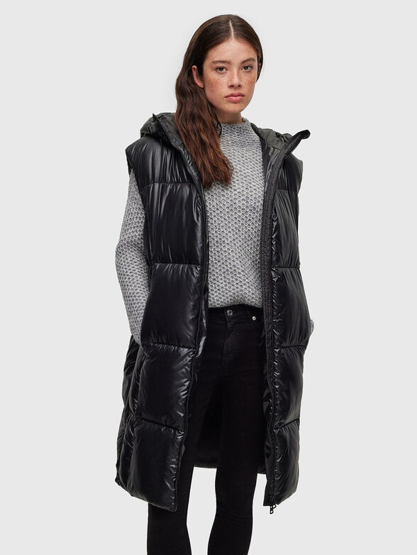 Padded vest with logo patch - 0