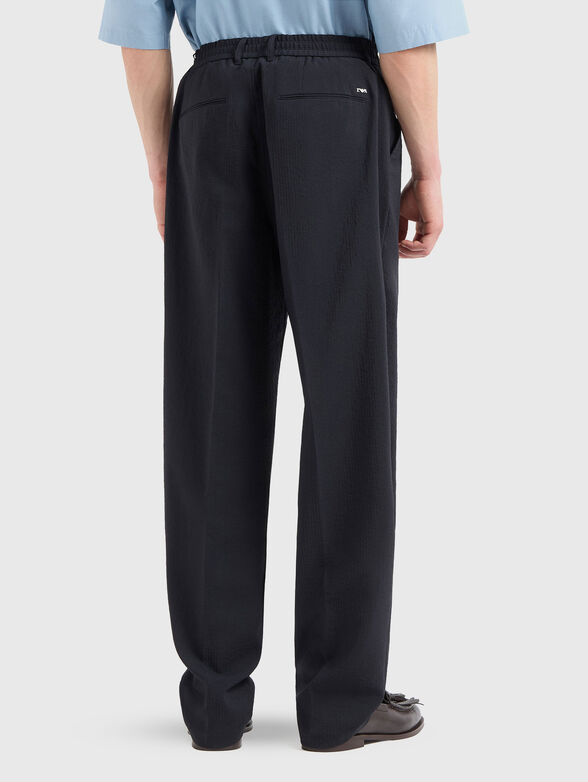 Navy blue straight pants - 2