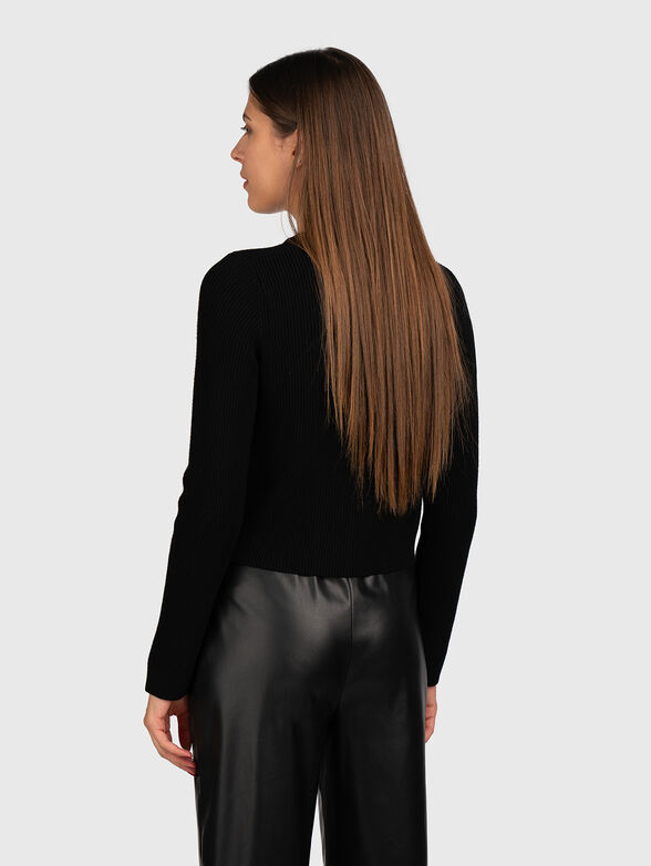 Black cardigan with pockets - 3