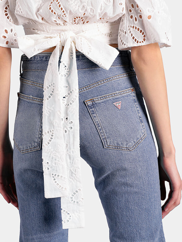 Blouse with anglaise broderie - 3