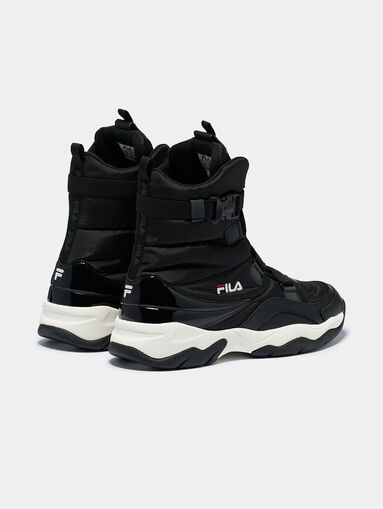 RAY NEVE Black boots with patent look detail - 4