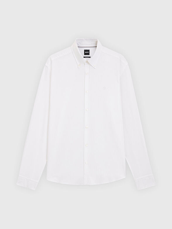 Cotton Oxford shirt with logo embroidery - 1