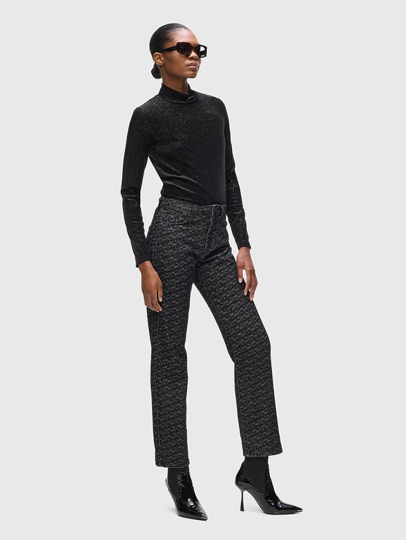 Straight jeans with monogram - 4