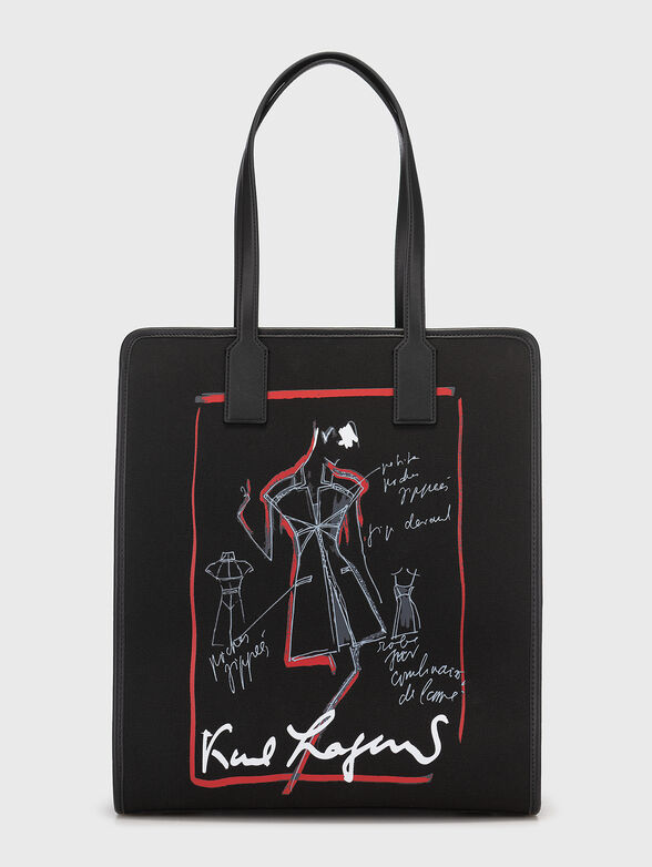 Black bag with art print - 1