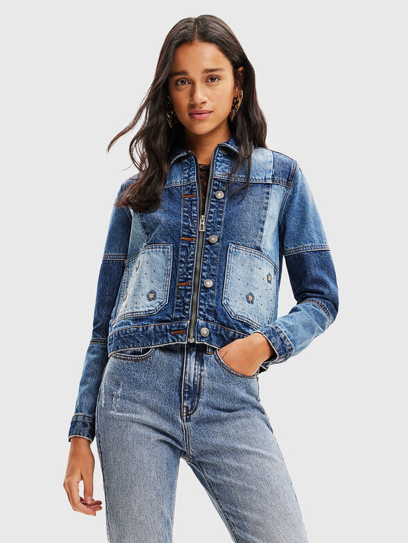 PATY denim jacket with patchwork elements - 1