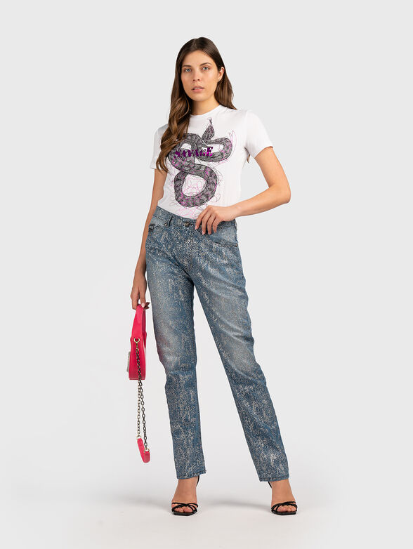 T-shirt with contrasting print - 2