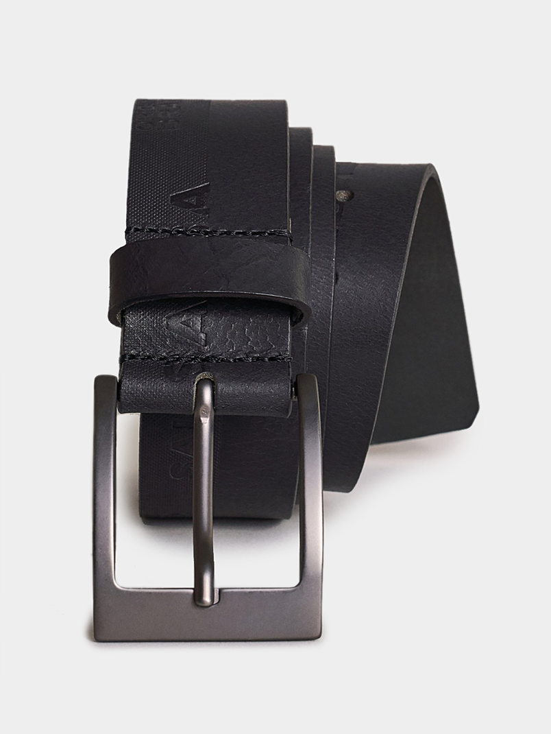 Leather belt with logo - 3