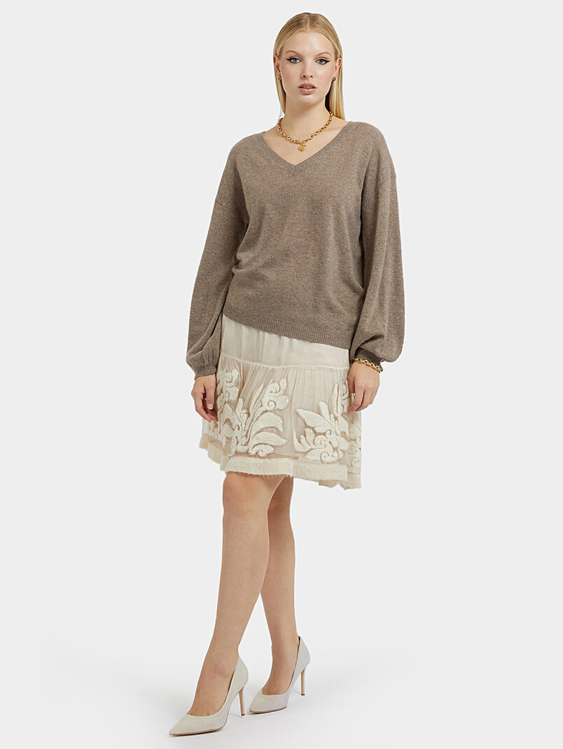 PAULETTE skirt with embroideries - 3